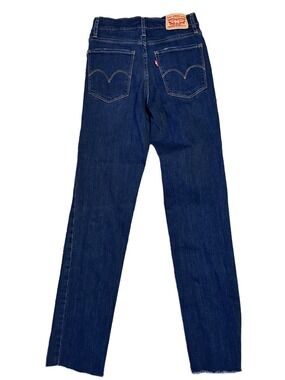 Levi Strauss 724 Right Rise Straight Leg Dark Denim Jeans Sz 25